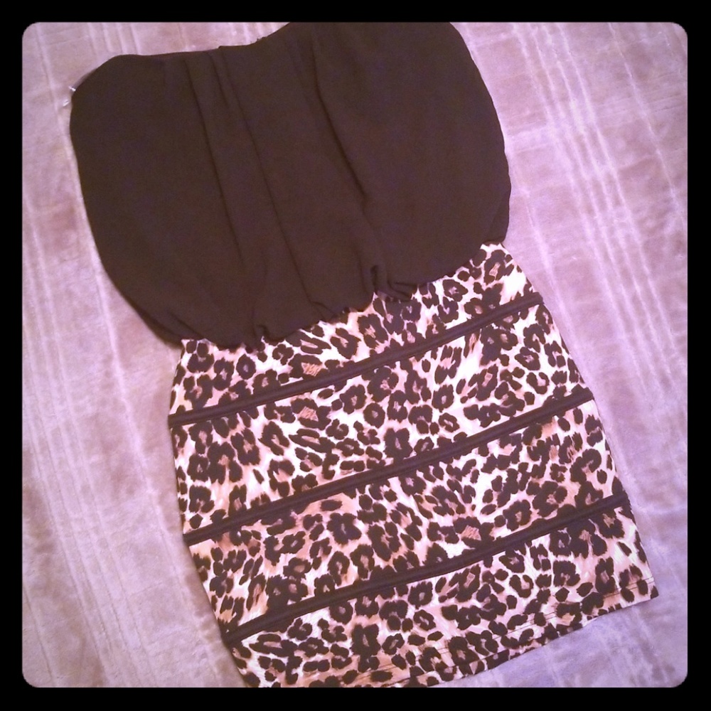 Strapless black dress small